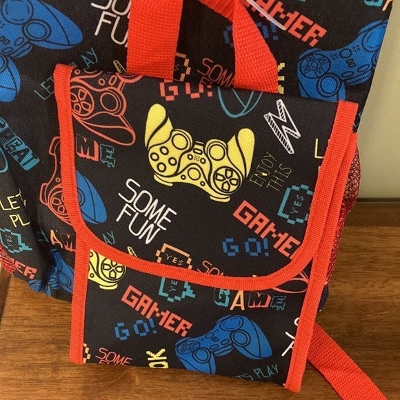 🎒GAMER BACKPACK W/ MATCHING LUNCH BAG. - Picture 3 of 13